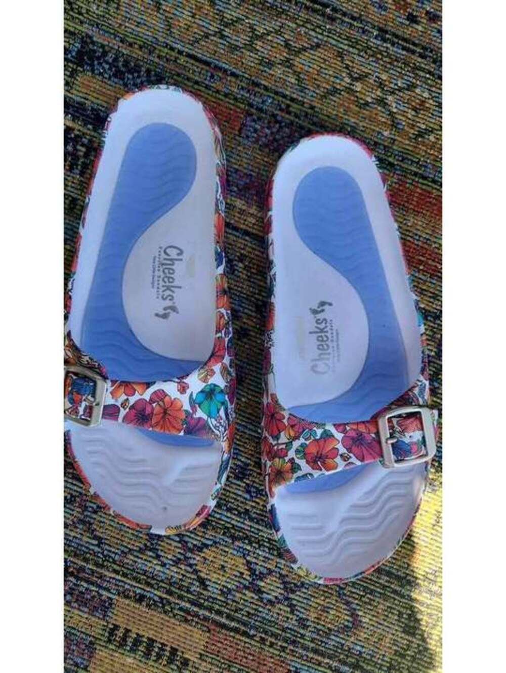 Cheeks Tony Little Designs Floral Exercise Sandals Size US L9 NWOT